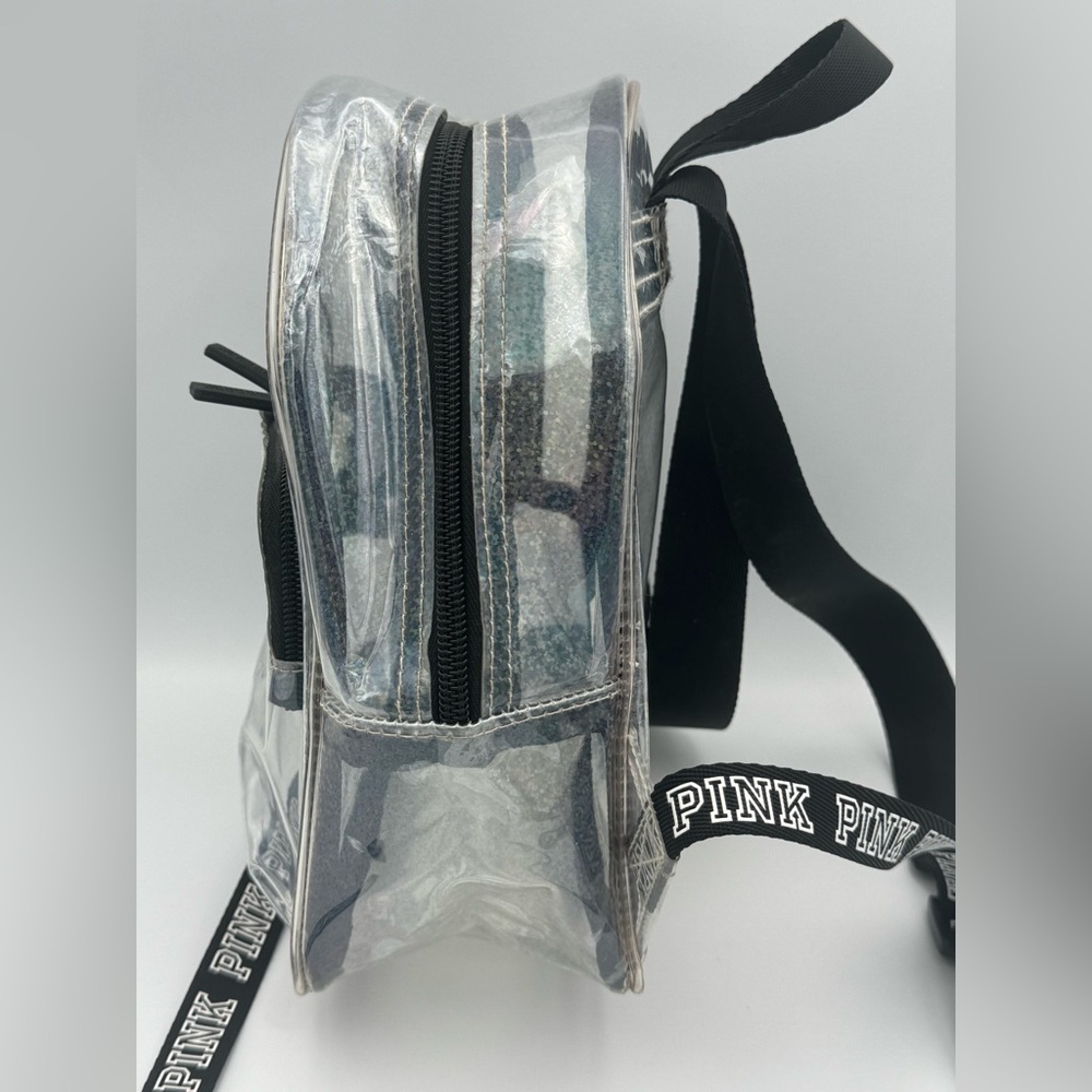 Victoria’s Secret PINK Clear Glitter Mini Backpack Concert Stadium Bag - Picture 6 of 12